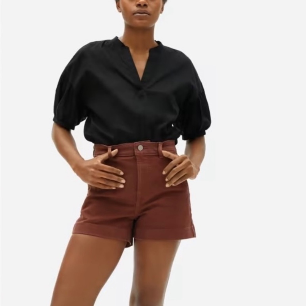Everlane cotton twill shorts rosewood 00 women brown